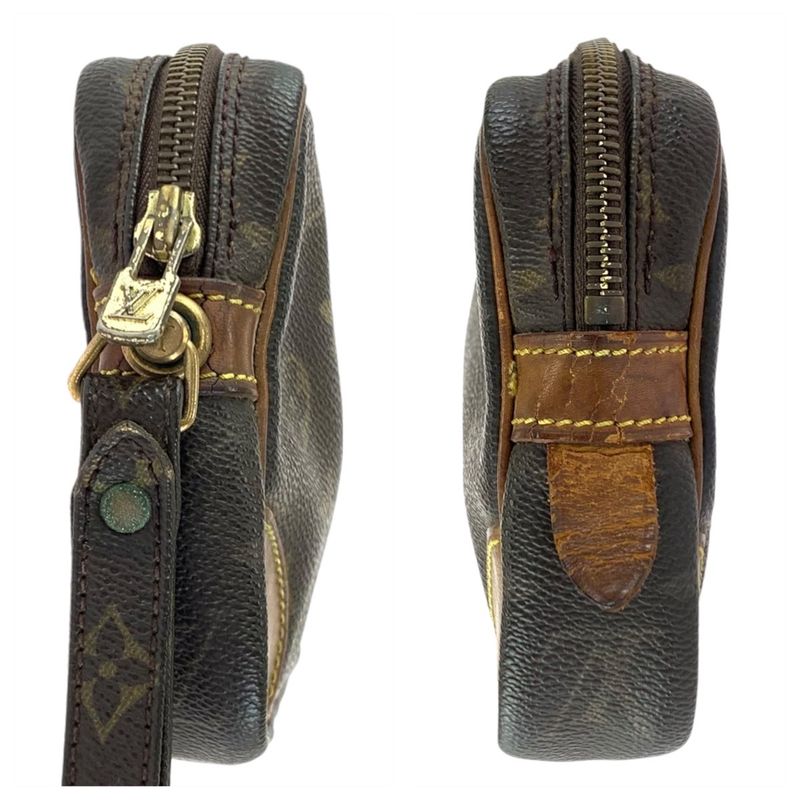 Louis Vuitton Monogram Marly Dragonne PM Brown Clutch
