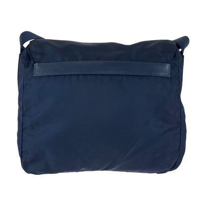 Prada Tessuto Navy Silver Nylon Leather Backpack
