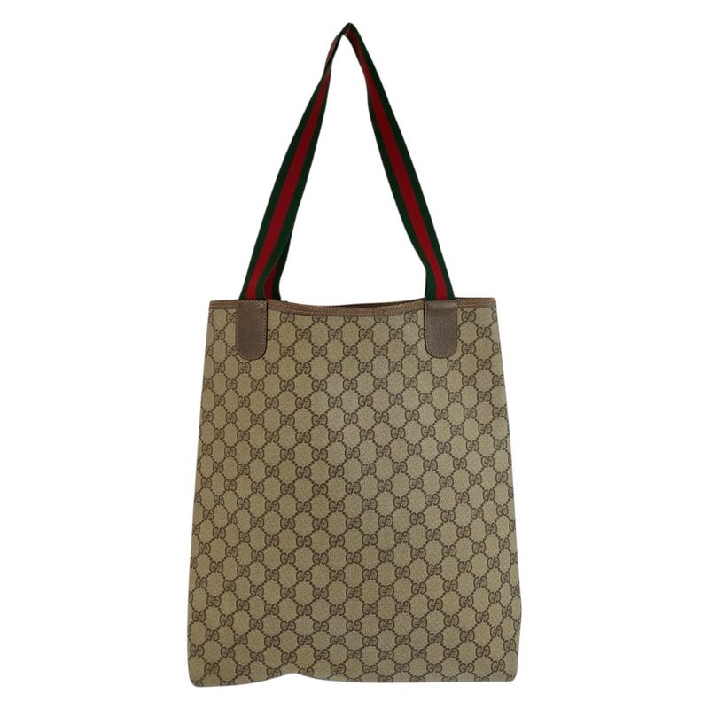 Gucci Vintage Sherry Leather Canvas
