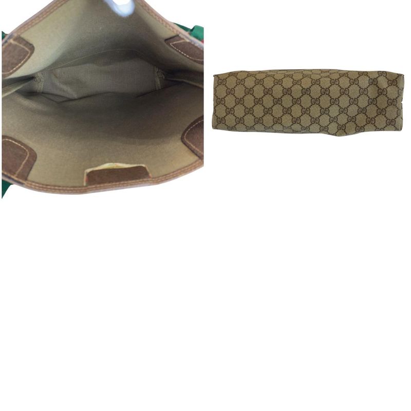 Gucci Vintage Sherry Leather Canvas