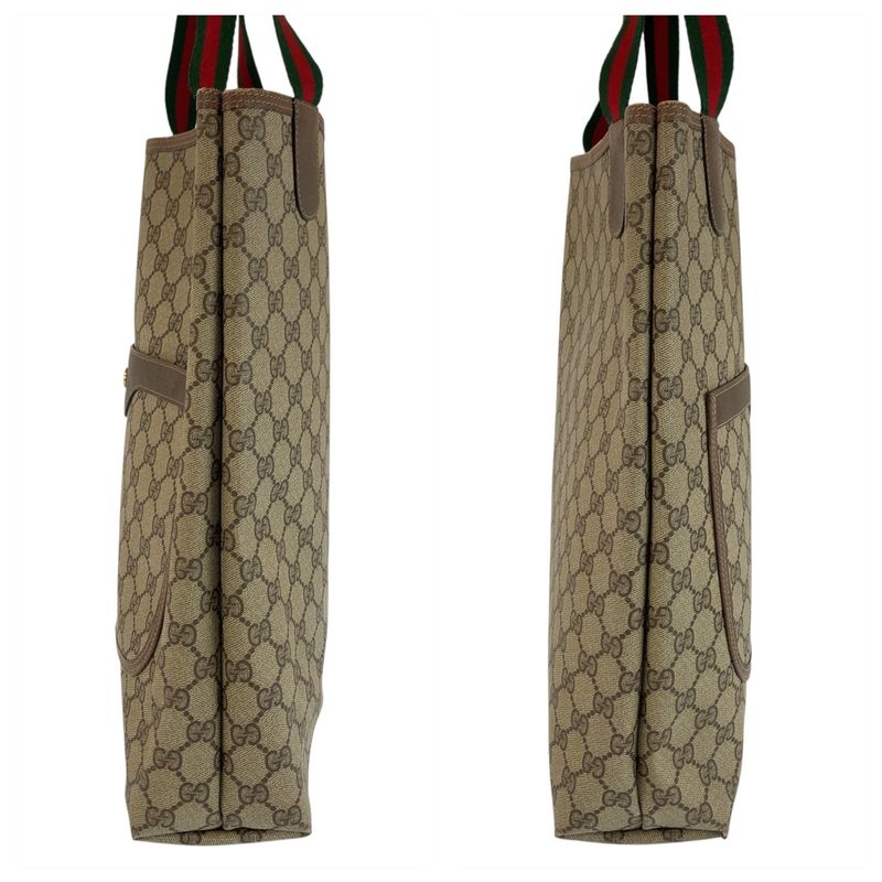 Gucci Vintage Sherry Leather Canvas