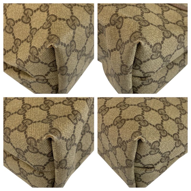 Gucci Vintage Sherry Leather Canvas