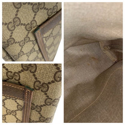 Gucci Vintage Sherry Leather Canvas