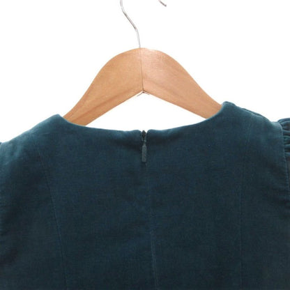 Gucci Velour Dress Logo Ribbon Green