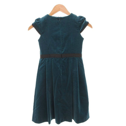 Gucci Velour Dress Logo Ribbon Green