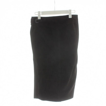 Gucci Tight Skirt Knee Length Suede 38 Brown