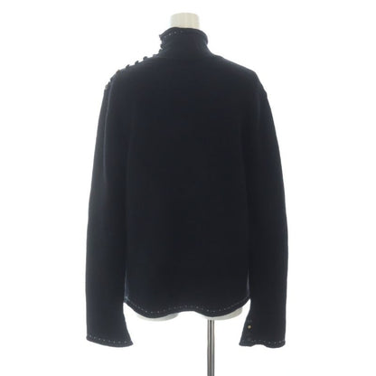 Chanel Knit Sweater Long Sleeve Wool Mohair Blend Cashmere Angora