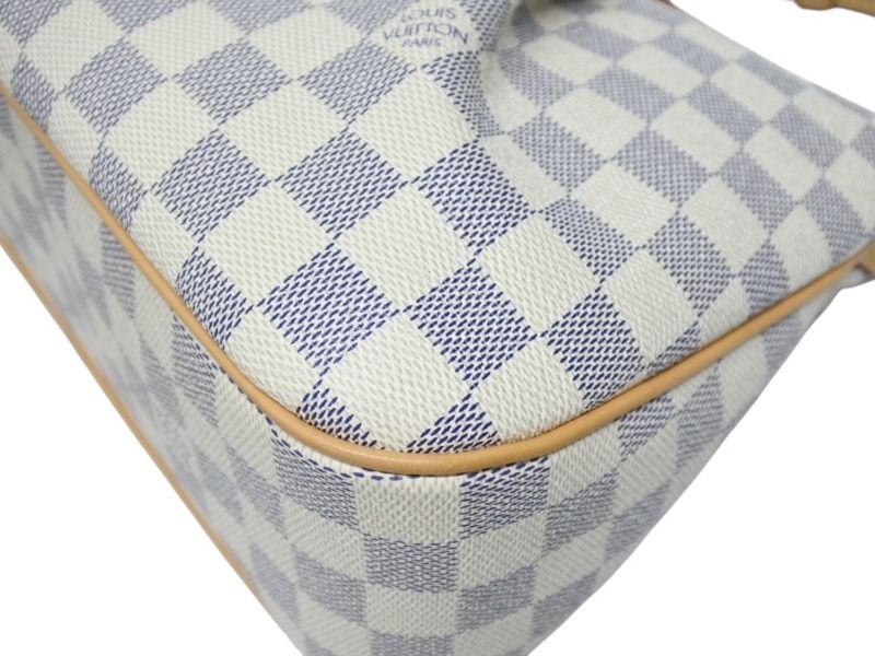 Louis Vuitton Siracusa PM Shoulder Bag Damier Azur Canvas White Beige — view 6