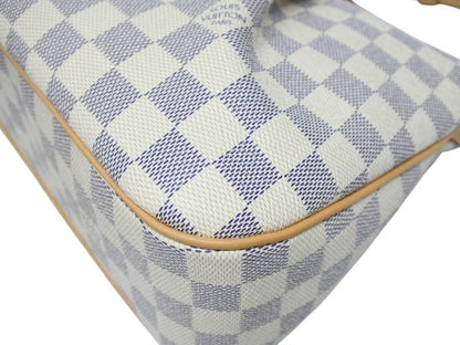 Louis Vuitton Siracusa PM Shoulder Bag Damier Azur Canvas White Beige — view 6