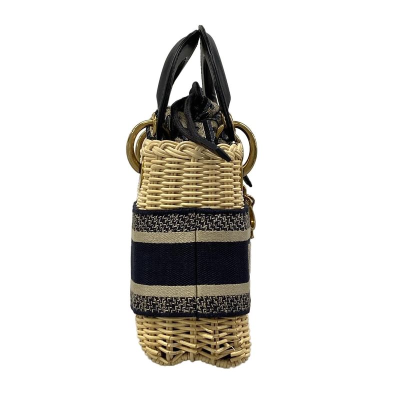 Dior Mini Bag Beige Navy Ivory Leather X X