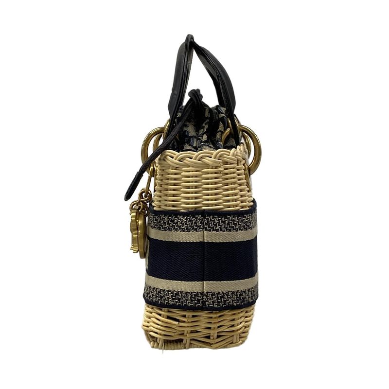 Dior Mini Bag Beige Navy Ivory Leather X X