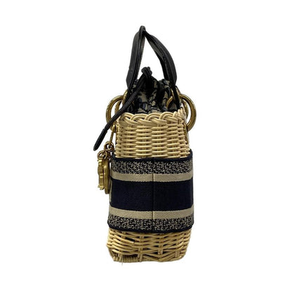 Dior Mini Bag Beige Navy Ivory Leather X X