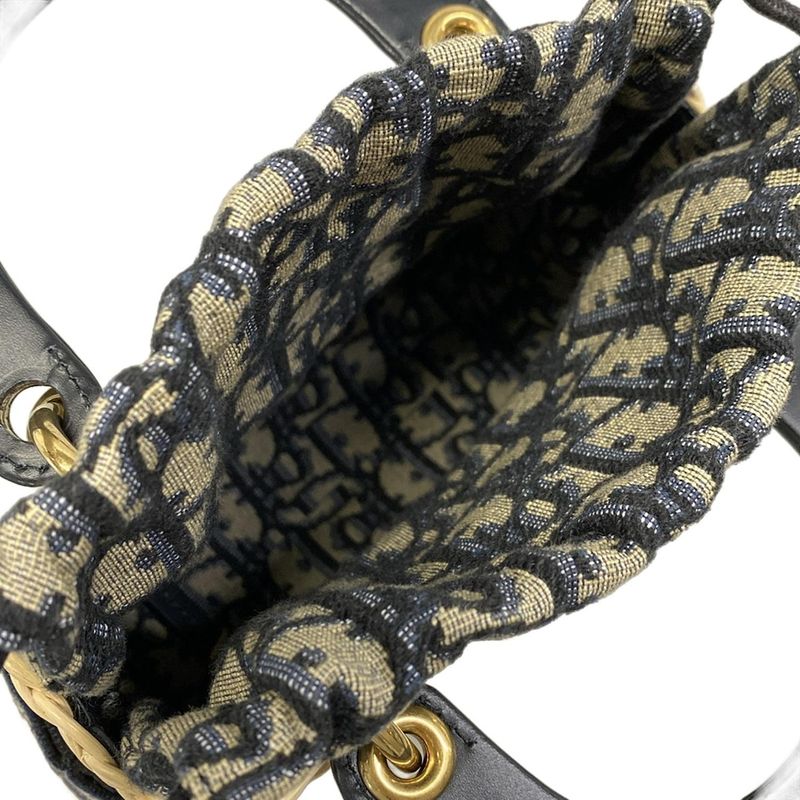 Dior Mini Bag Beige Navy Ivory Leather X X