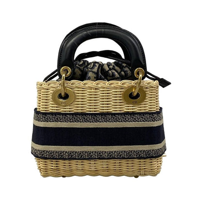 Dior Mini Bag Beige Navy Ivory Leather X X
