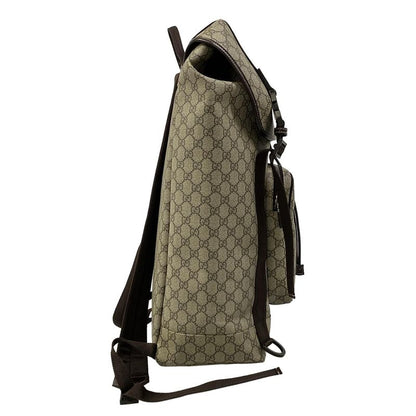 Gucci Backpack GG Plus Supreme Interlocking Dark Brown Beige Dark X