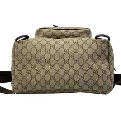 Gucci Backpack GG Plus Supreme Interlocking Dark Brown Beige Dark X