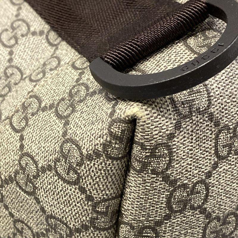 Gucci Backpack GG Plus Supreme Interlocking Dark Brown Beige Dark X
