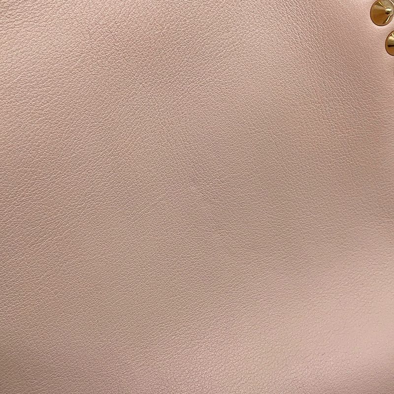Fendi Peekaboo Regular Leather Studs 2-Way Shoulder Bag Pink Beige