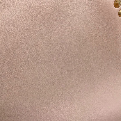 Fendi Peekaboo Regular Leather Studs 2-Way Shoulder Bag Pink Beige