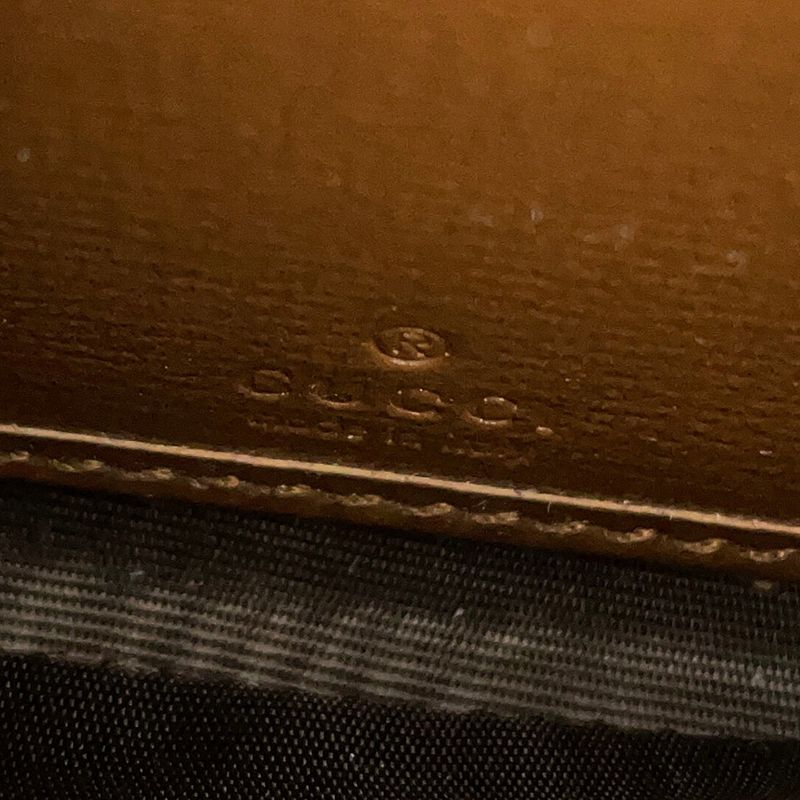 Gucci Chain Wallet GG Supreme Jackie Beige Brown