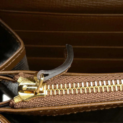 Gucci Chain Wallet GG Supreme Jackie Beige Brown