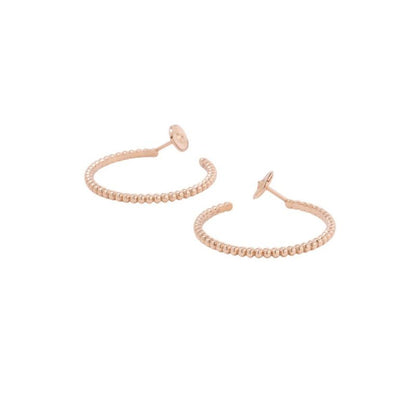 Van Cleef & Arpels Earrings Perlee Gold Pearl Hoop Small