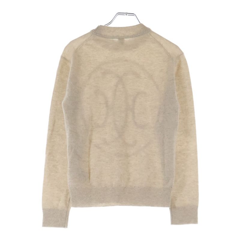 Hermes Lift Cashmere Crew Neck Knit Sweater Ivory
