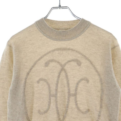 Hermes Lift Cashmere Crew Neck Knit Sweater Ivory