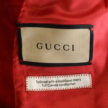 Gucci Velvet Peak Lapel Single Jacket Red