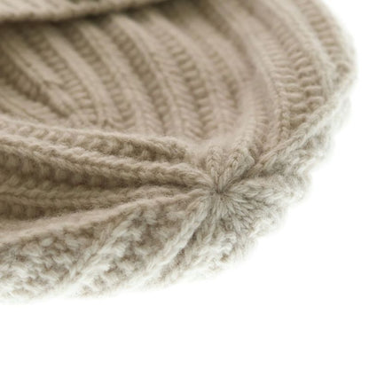 Loewe Logo Embroidered Wool Knit Cap Beige