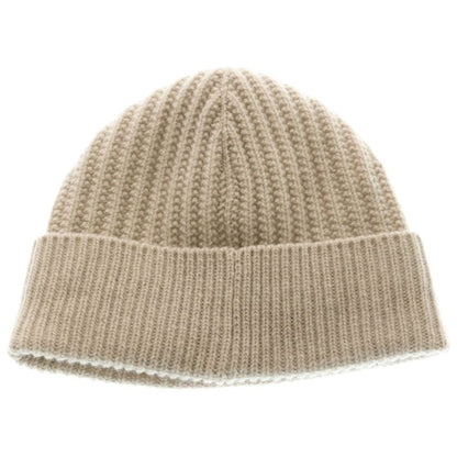 Loewe Logo Embroidered Wool Knit Cap Beige