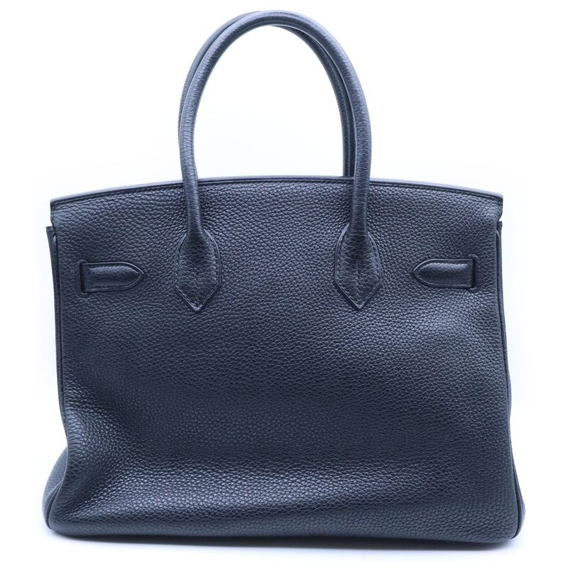 Hermes Birkin 30 Black Togo Silver Handbag
