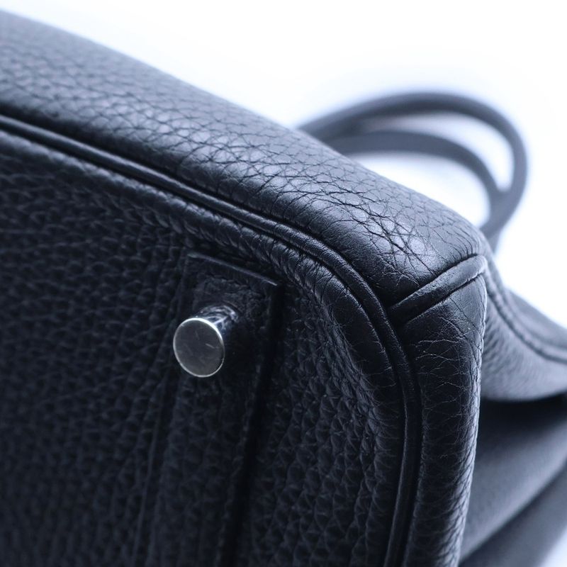 Hermes Birkin 30 Black Togo Silver Handbag