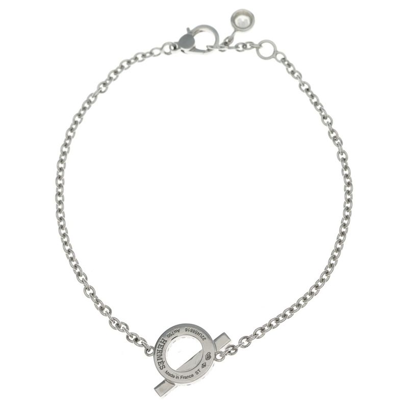 Hermes Finesse Bracelet Diamond Silver