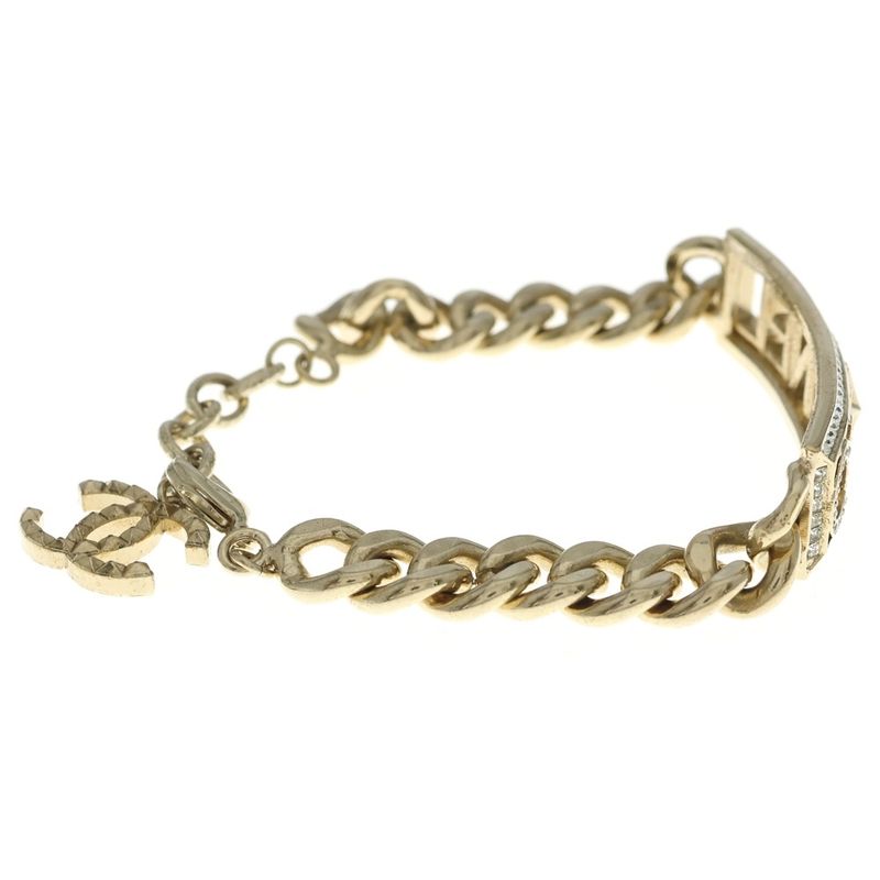 Chanel CC Logo Pharrell Collaboration Bracelet Gold