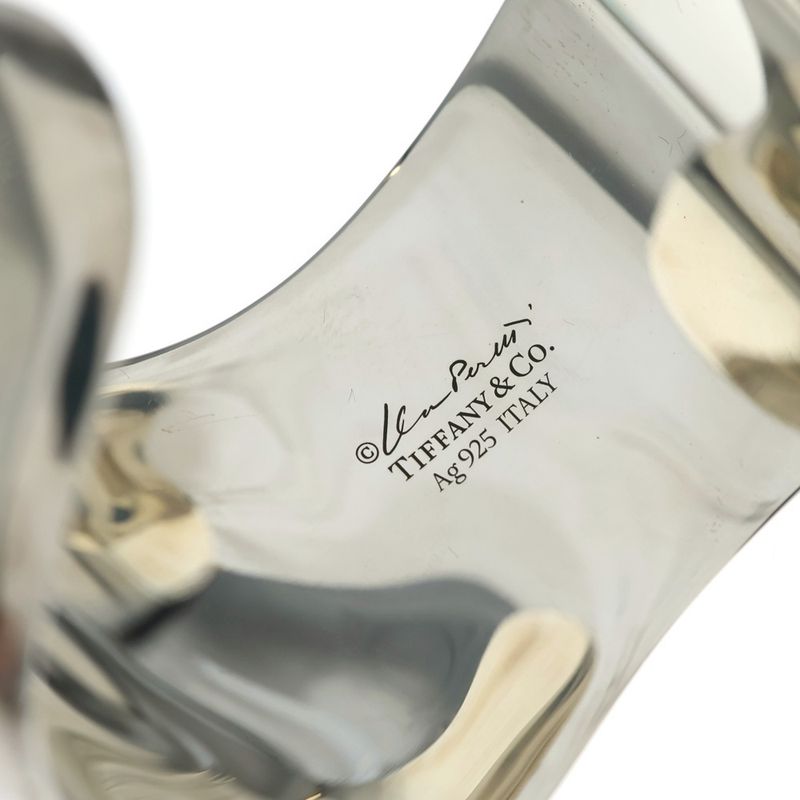 Tiffany & Co Bone Calf Bangle Bracelet Silver