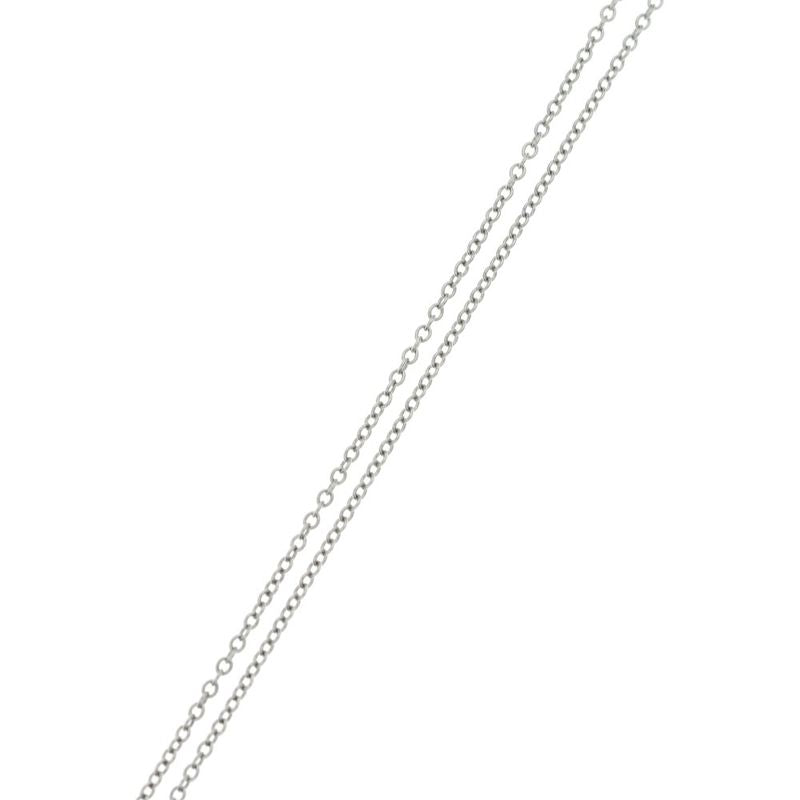Tiffany & Co Cobblestone Diamond Necklace Pendant Chain Silver