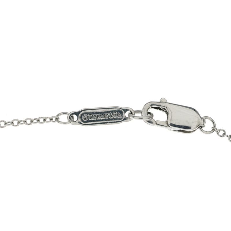 Tiffany & Co Cobblestone Diamond Necklace Pendant Chain Silver