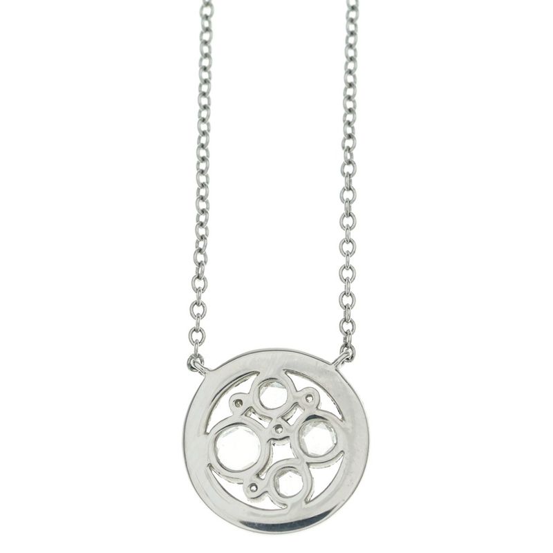 Tiffany & Co Cobblestone Diamond Necklace Pendant Chain Silver