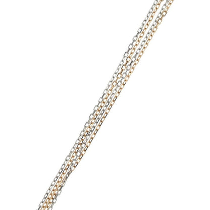 Cartier WG Love Three Necklace Diamond Gold Silver