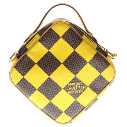 Louis Vuitton Damier Pop Chess Messenger 2-Way Shoulder Bag Brown Yellow