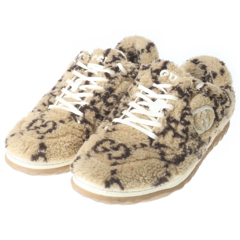 Gucci Mac 80 Sneaker GG Embroidery Low Cut Sneakers Beige