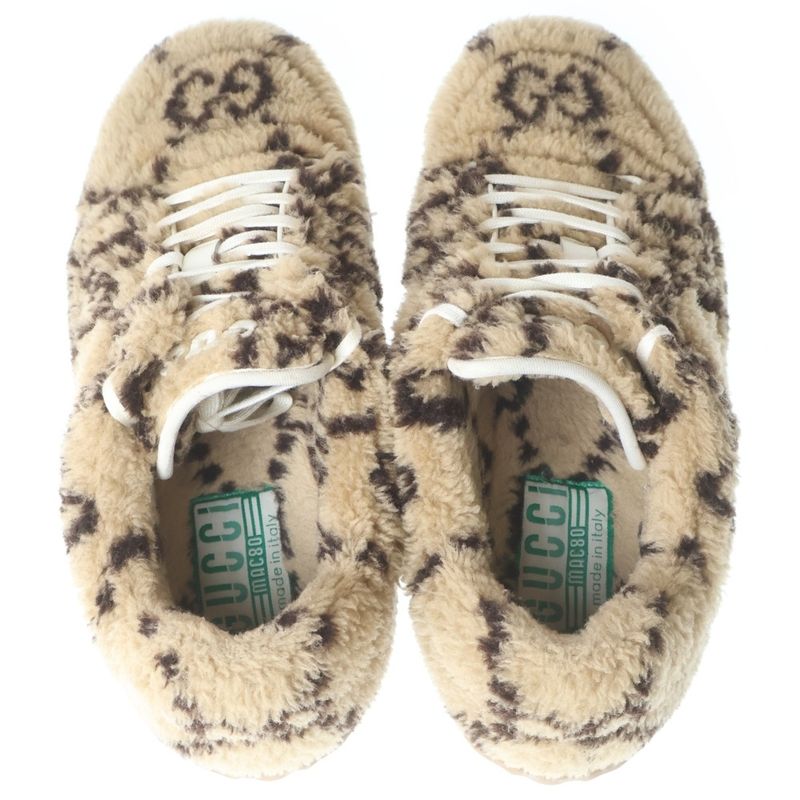 Gucci Mac 80 Sneaker GG Embroidery Low Cut Sneakers Beige