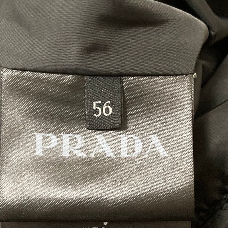 Prada Triangle Plate Hooded Down Jacket 56 Black