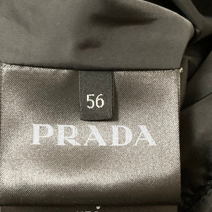 Prada Triangle Plate Hooded Down Jacket 56 Black