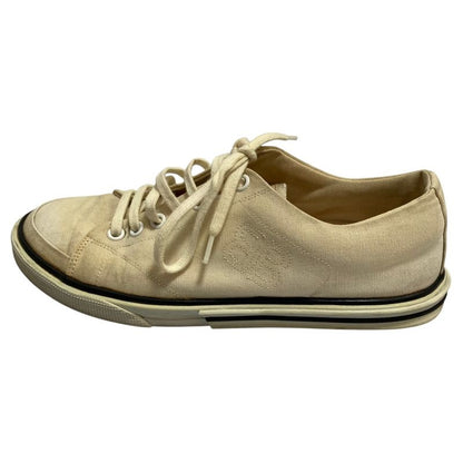 Balenciaga Distressed Canvas Low Cut Sneakers 37 Beige Black