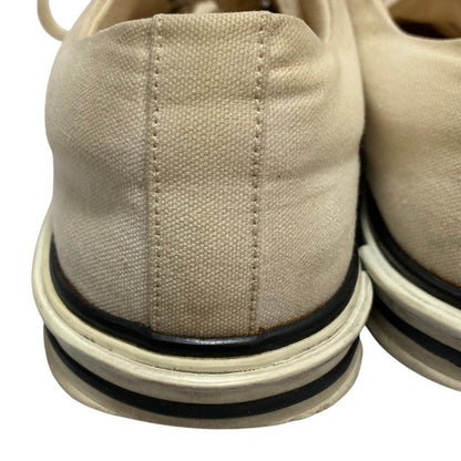 Balenciaga Distressed Canvas Low Cut Sneakers 37 Beige Black