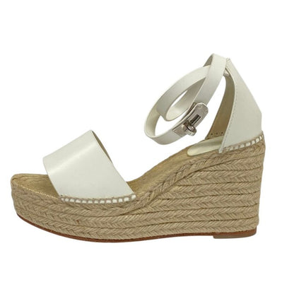 Hermes Tipoli Kelly Espadrilles Wedge Sole Sandals 39