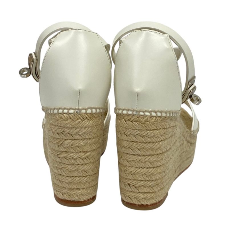 Hermes Tipoli Kelly Espadrilles Wedge Sole Sandals 39