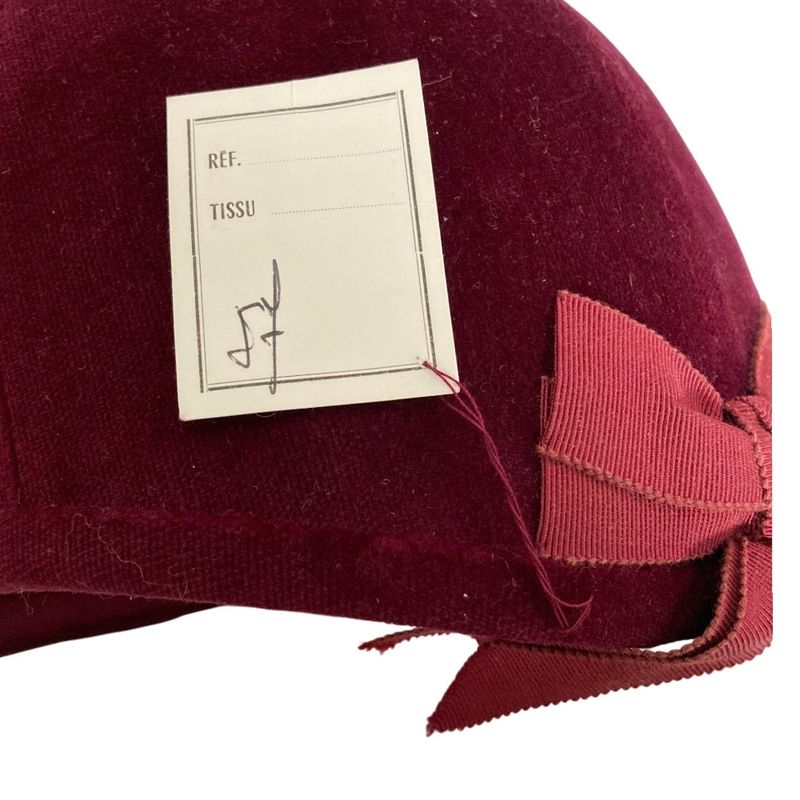 Hermes Velvet Horse Riding Helmet Shoulder Bag Bordeaux
